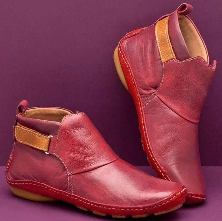 Hallie | Flat Ankle-High Orthopedic Shoes