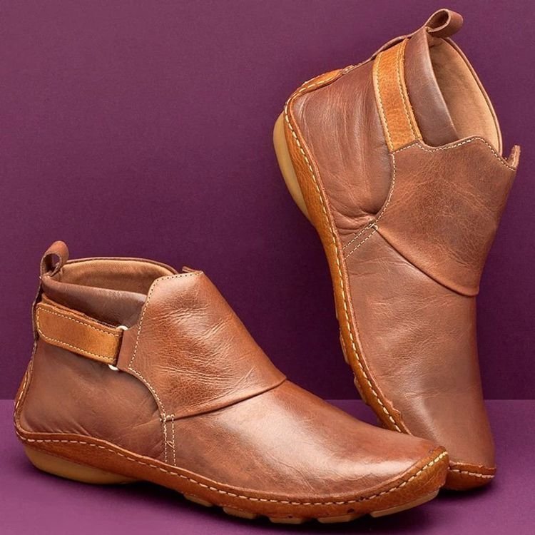Hallie | Flat Ankle-High Orthopedic Shoes
