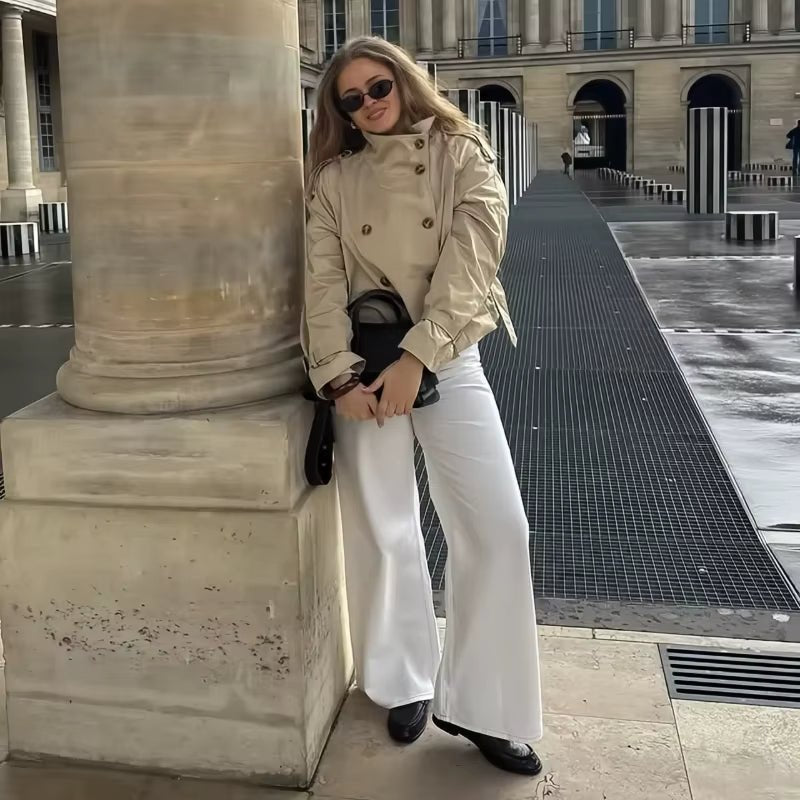 Hallie | Timeless Cropped Belted Trench Coat