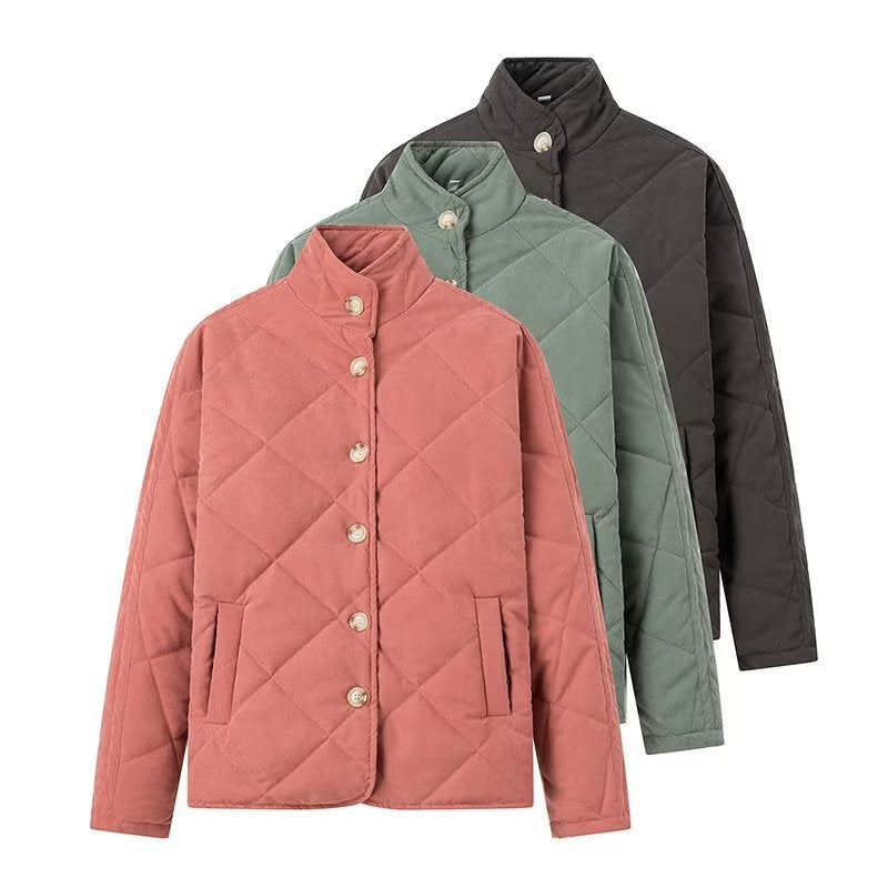 Hallie | Timeless Quilted Jacket with Stand Collar