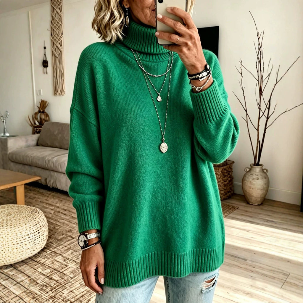 Hannah | Relaxed Oversized Ribbed Turtleneck Sweater