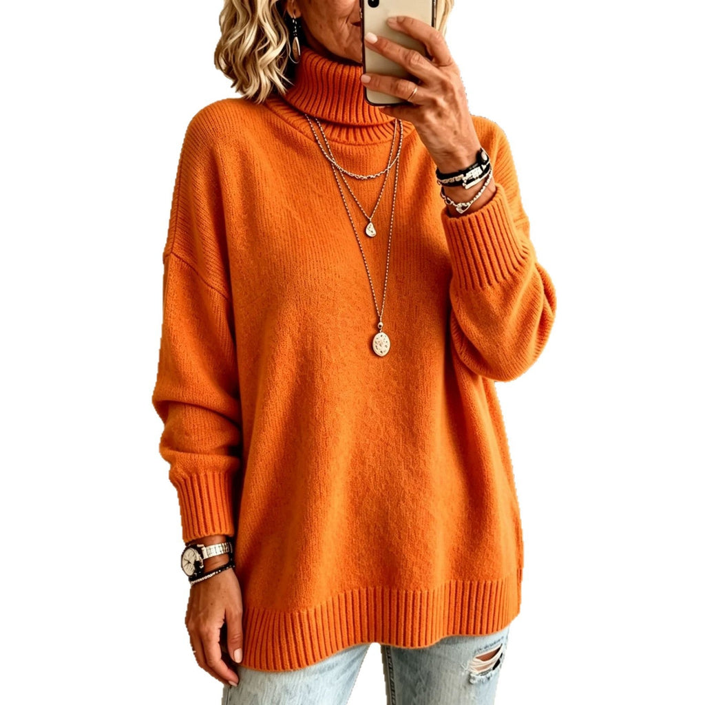 Hannah | Relaxed Oversized Ribbed Turtleneck Sweater