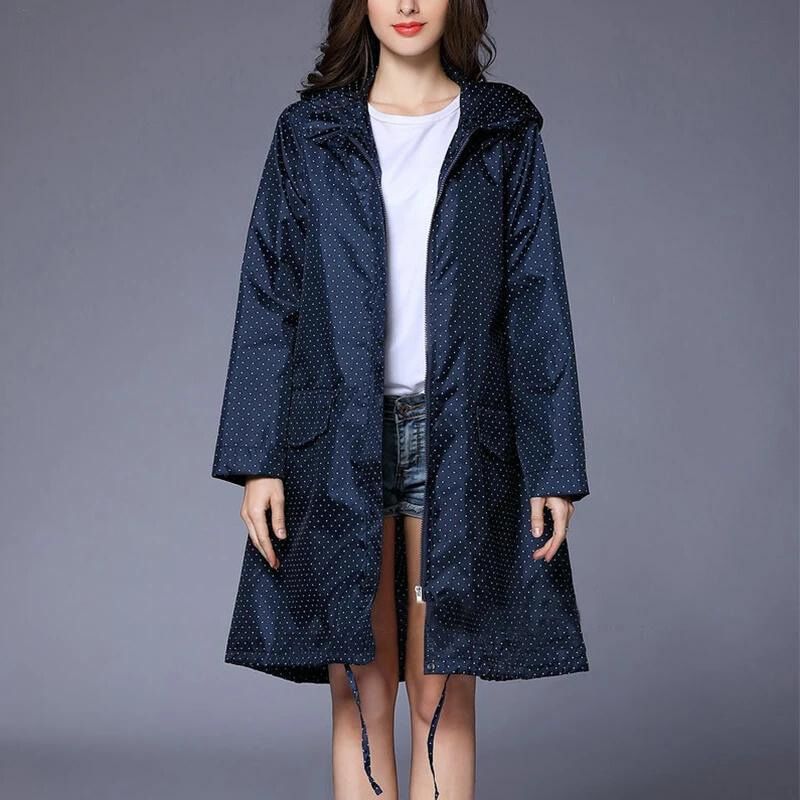 Harper | Polished Longline Hooded Waterproof Jacket