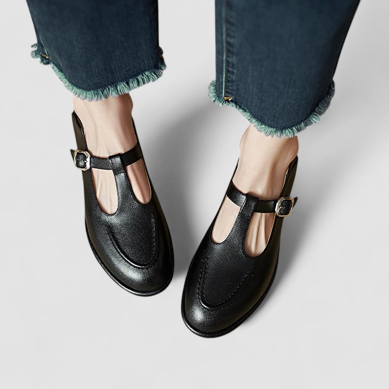 Harper | Refined T-Bar Mary Jane Flats