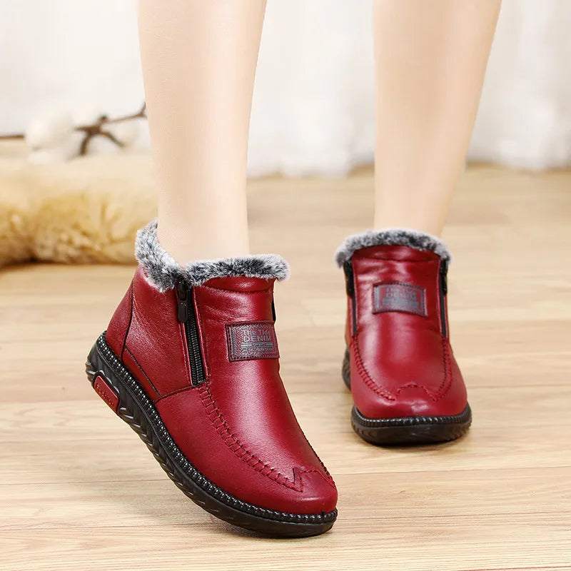 Harper | Refined Waterproof Boots with Fur-Trim Ankle Cuff