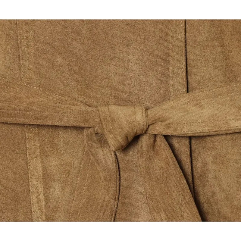 Harriet | Polished Belted Stand-Collar Faux Fur Coat