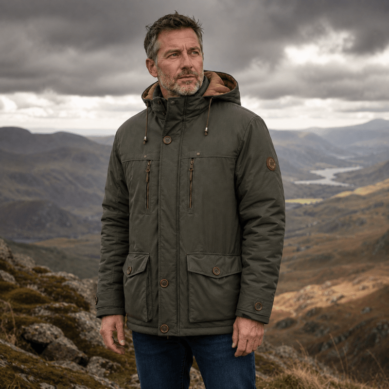 Harrison | Cosy Hooded Mens Parka Jacket with Multi-Pocket Design