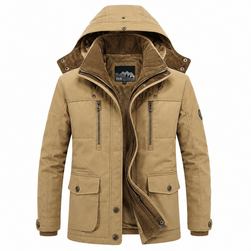 Harrison | Cosy Hooded Mens Parka Jacket with Multi-Pocket Design
