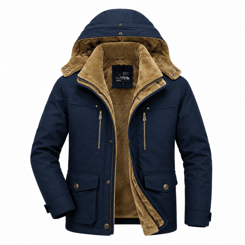 Harrison | Cosy Hooded Mens Parka Jacket with Multi-Pocket Design