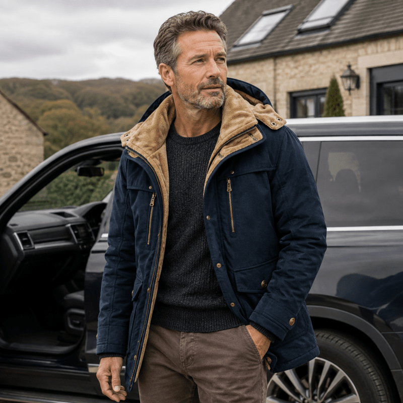 Harrison | Cosy Hooded Mens Parka Jacket with Multi-Pocket Design