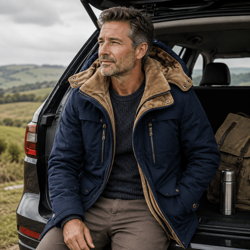 Harrison | Cosy Hooded Mens Parka Jacket with Multi-Pocket Design