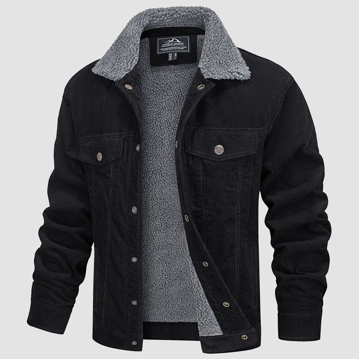 Harrison | Ribbed Mens Sherpa Jacket