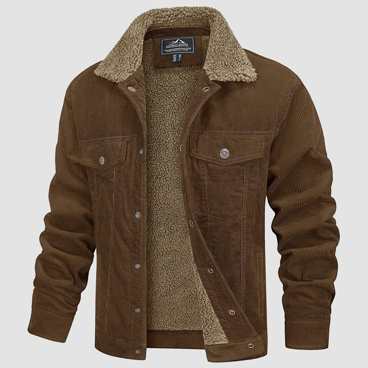 Harrison | Ribbed Mens Sherpa Jacket