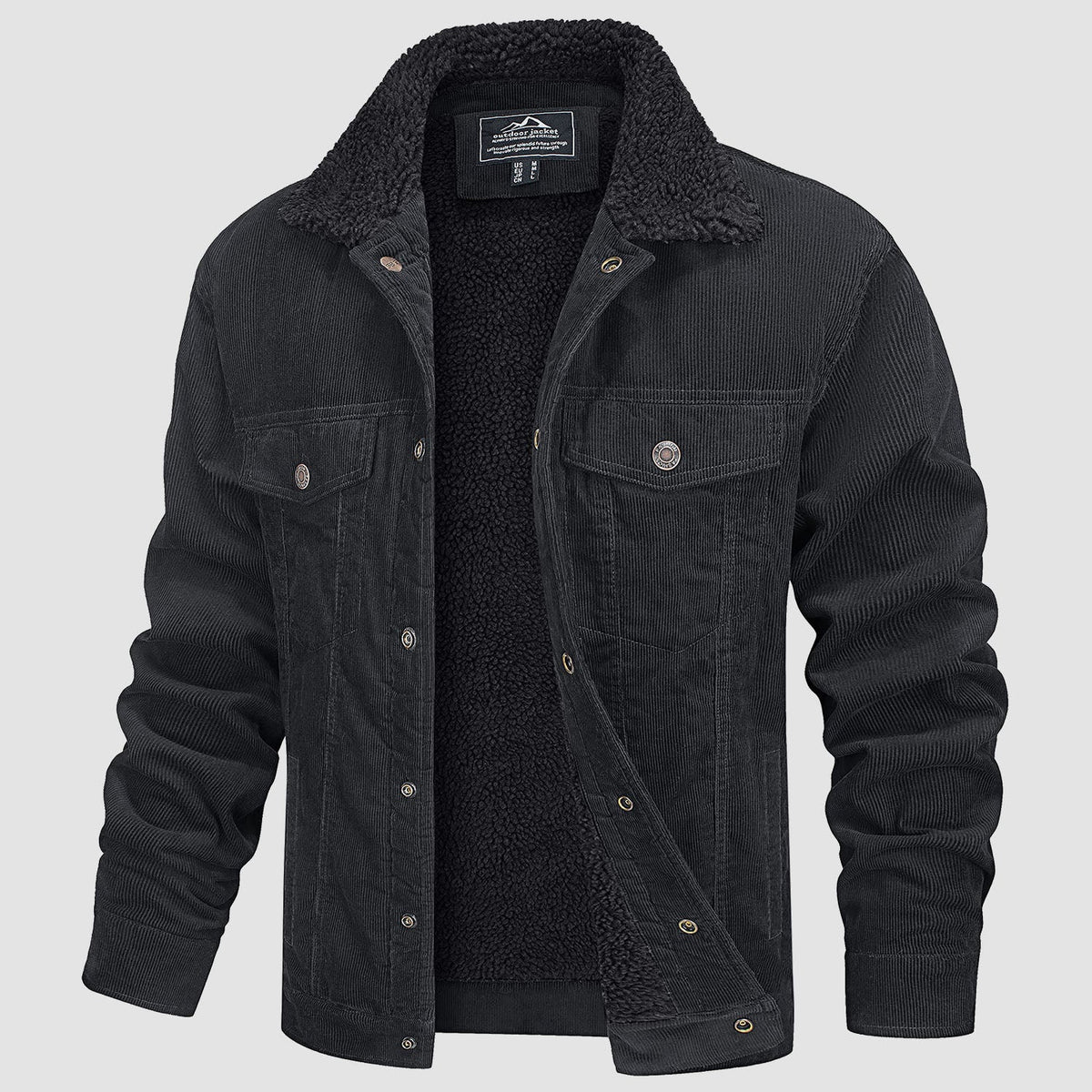Harrison | Ribbed Mens Sherpa Jacket