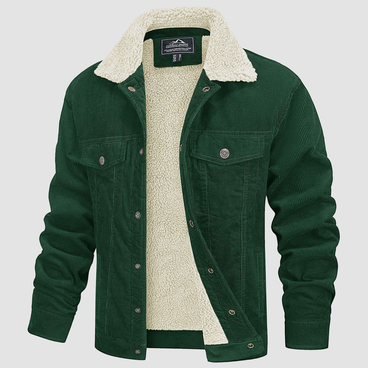 Harrison | Ribbed Mens Sherpa Jacket