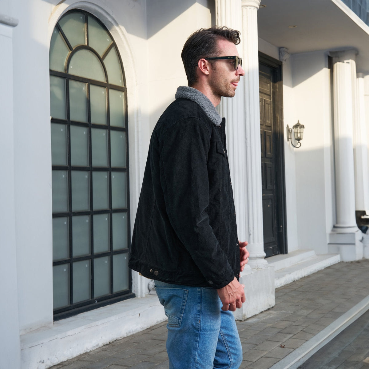 Harrison | Ribbed Mens Sherpa Jacket