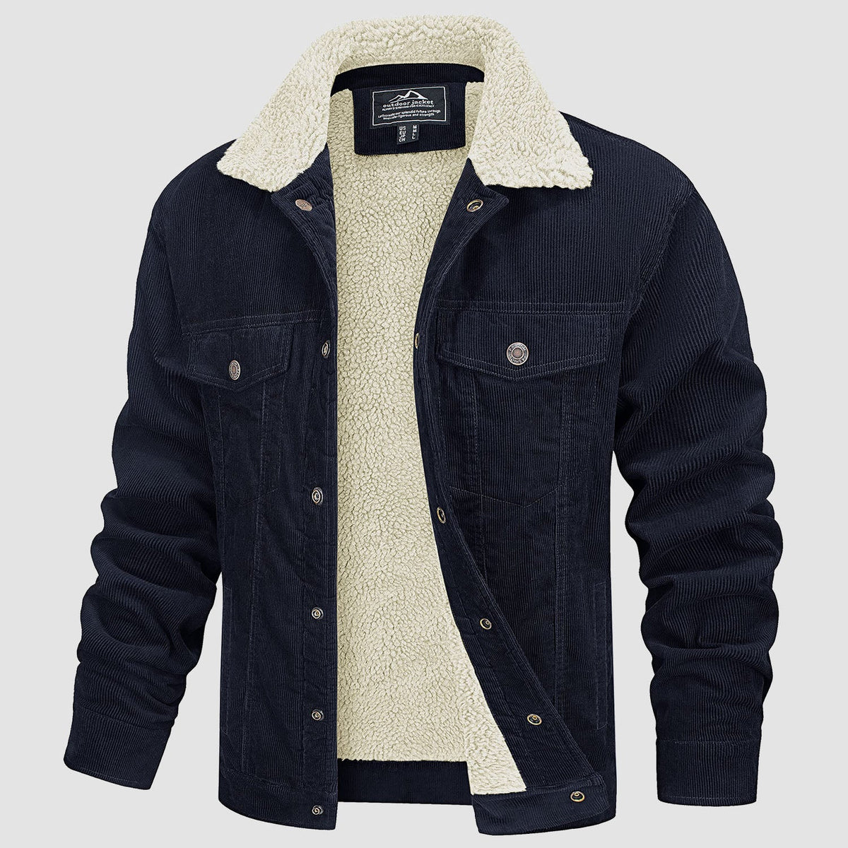 Harrison | Ribbed Mens Sherpa Jacket