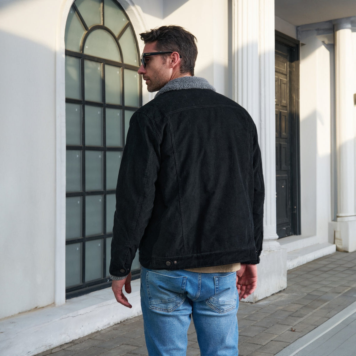 Harrison | Ribbed Mens Sherpa Jacket