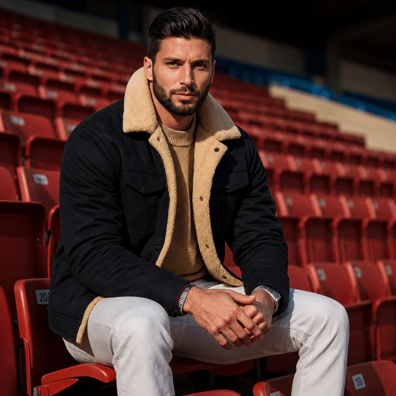 Harry | Classic Borg Collar Mens Sherpa Jacket