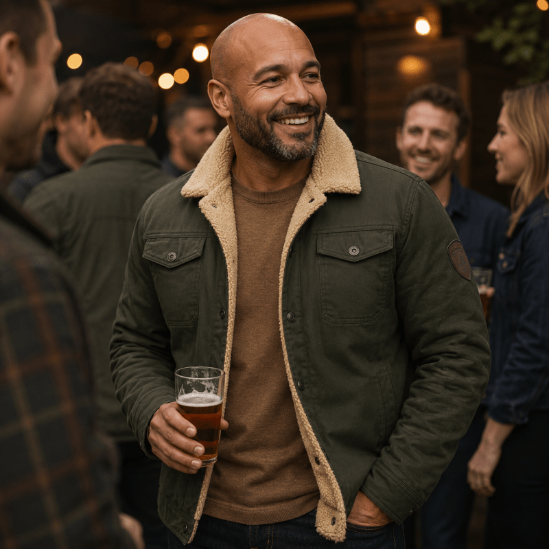 Harry | Classic Borg Collar Mens Sherpa Jacket