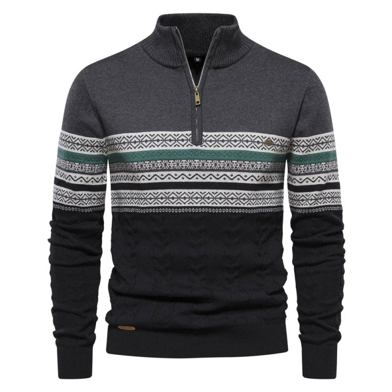 Harry | Fair Isle Half-Zip Mens Christmas Jumper