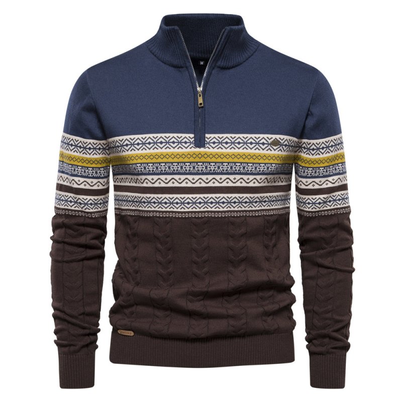 Harry | Fair Isle Half-Zip Mens Christmas Jumper