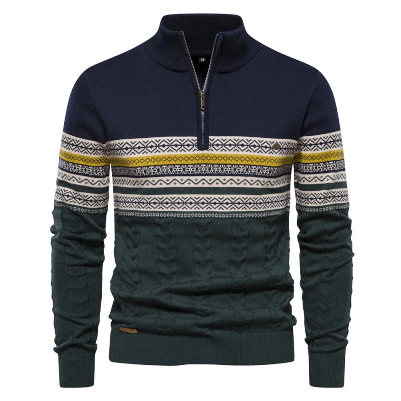 Harry | Fair Isle Half-Zip Mens Christmas Jumper