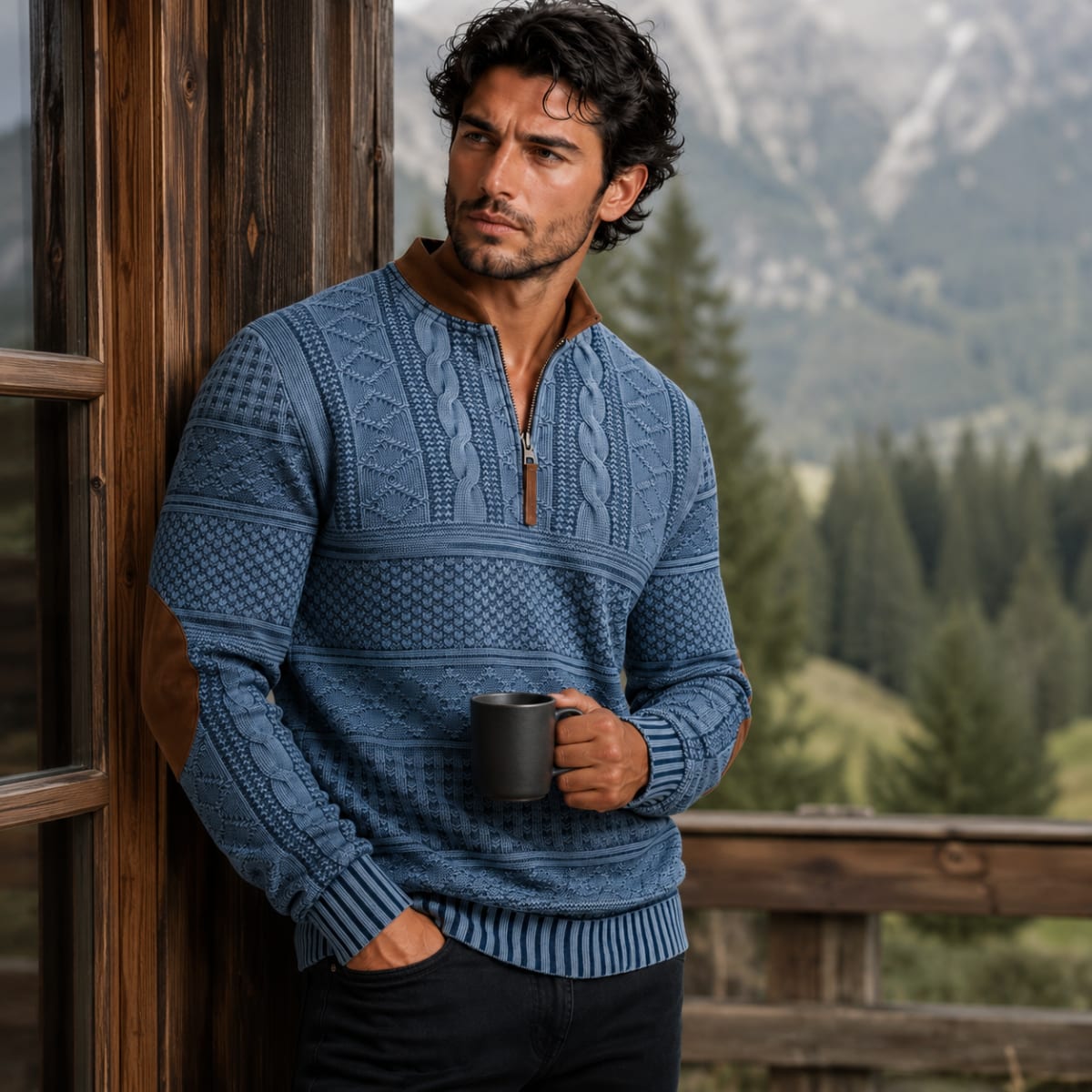 Harry | Timeless Half Zip Mens Knit Jumper