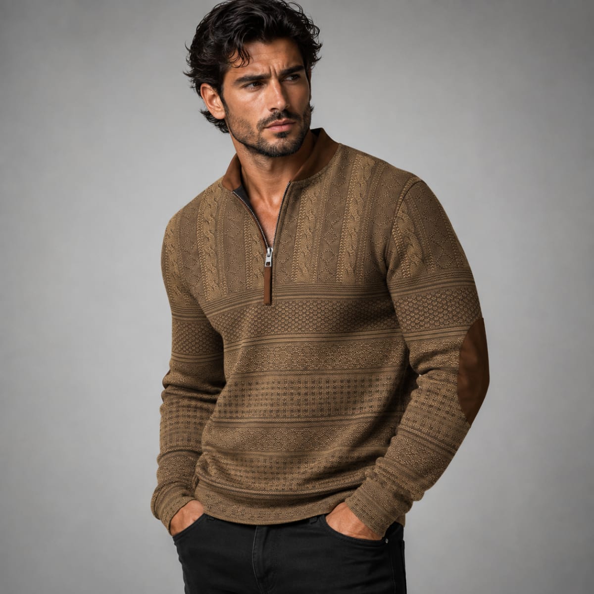 Harry | Timeless Half Zip Mens Knit Jumper