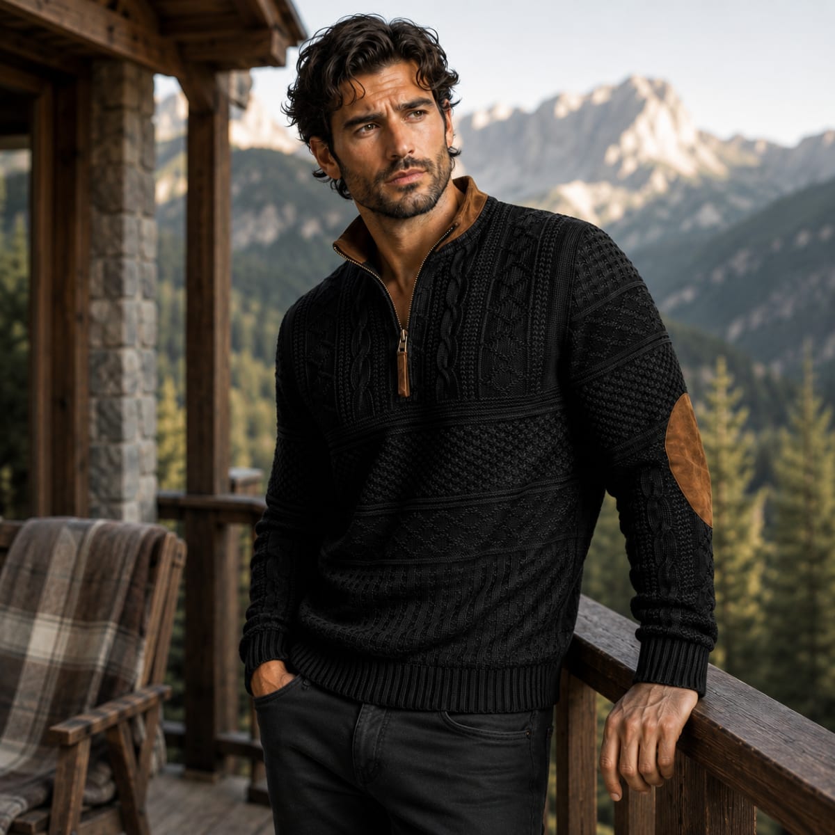 Harry | Timeless Half Zip Mens Knit Jumper