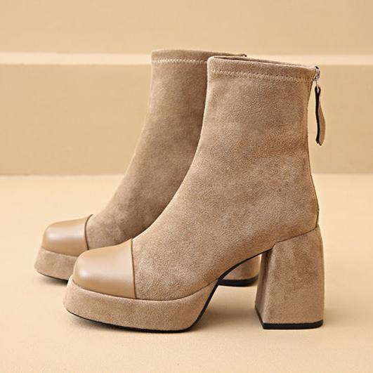 Hazel | Refined Platform Chunky Heel Womens Boots