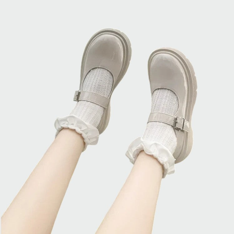 Hazel | Sophisticated Glossy Platform Mary Jane Shoes