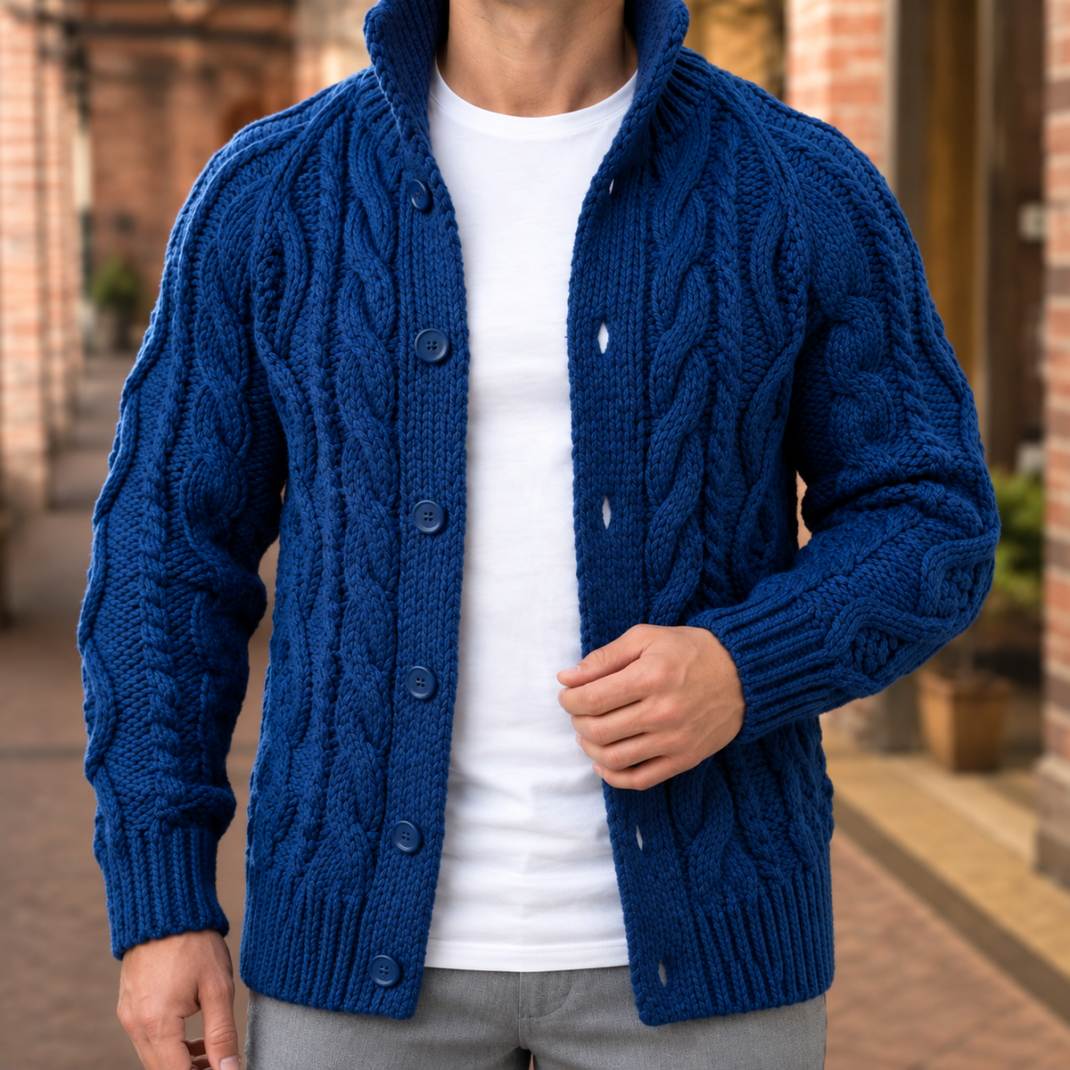 Henry | Chunky Button Front Mens Knit Jumper