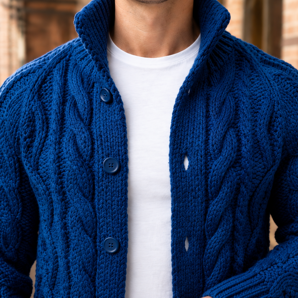 Henry | Chunky Button Front Mens Knit Jumper