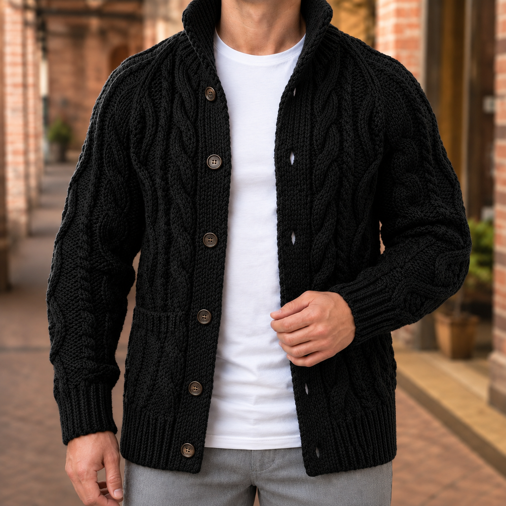Henry | Chunky Button Front Mens Knit Jumper