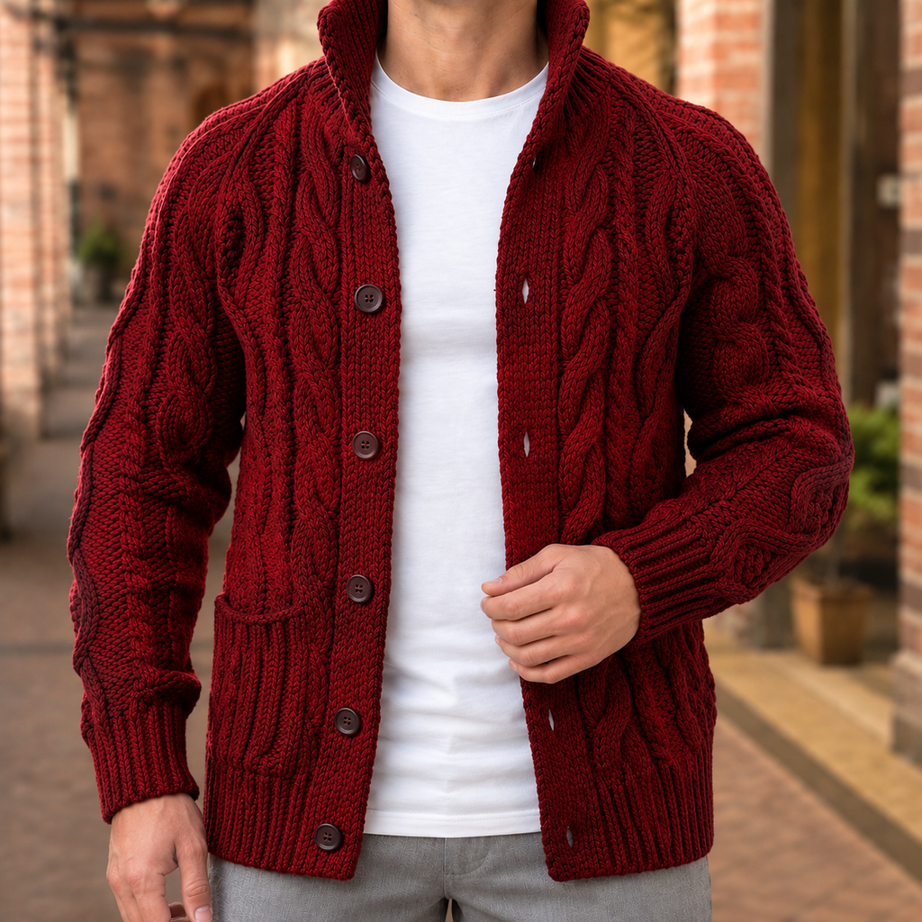Henry | Chunky Button Front Mens Knit Jumper