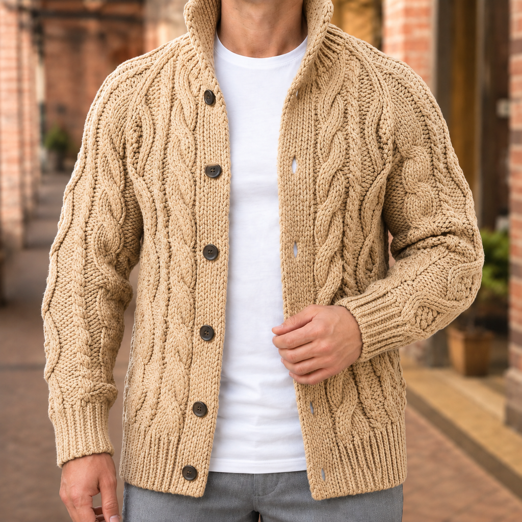 Henry | Chunky Button Front Mens Knit Jumper