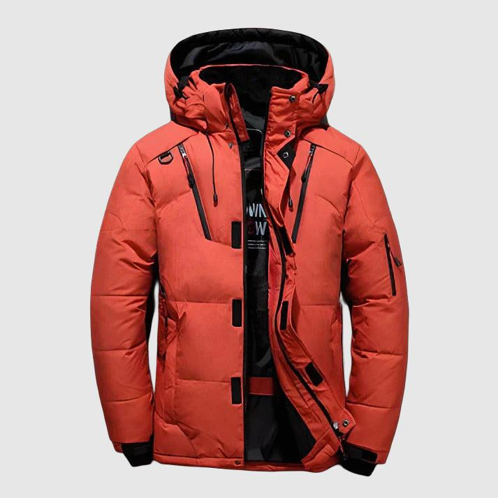 Henry | Polished Padded Mens Parka Jacket with Detachable Hood