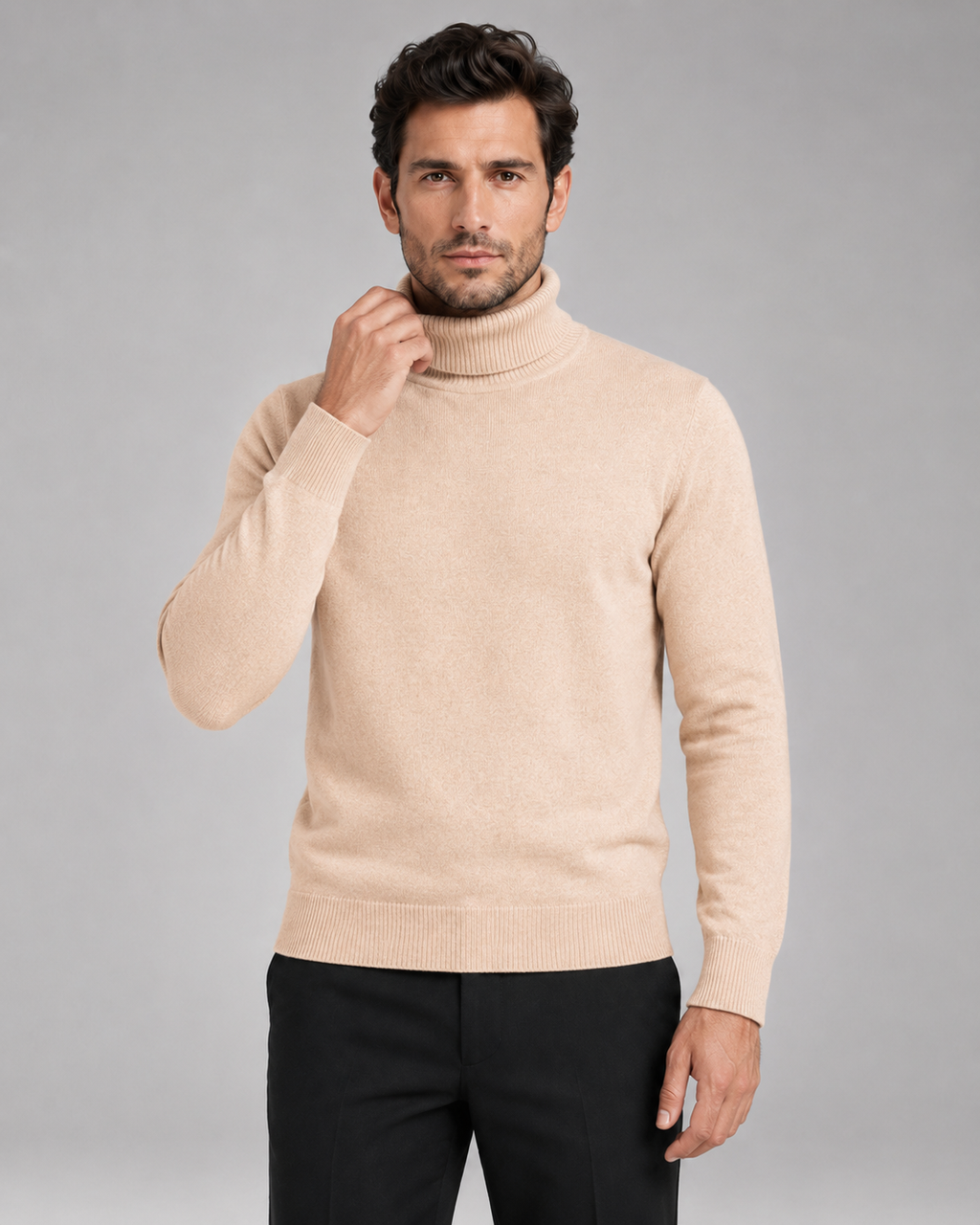 Hudson | Roll Neck Mens Knit Jumper