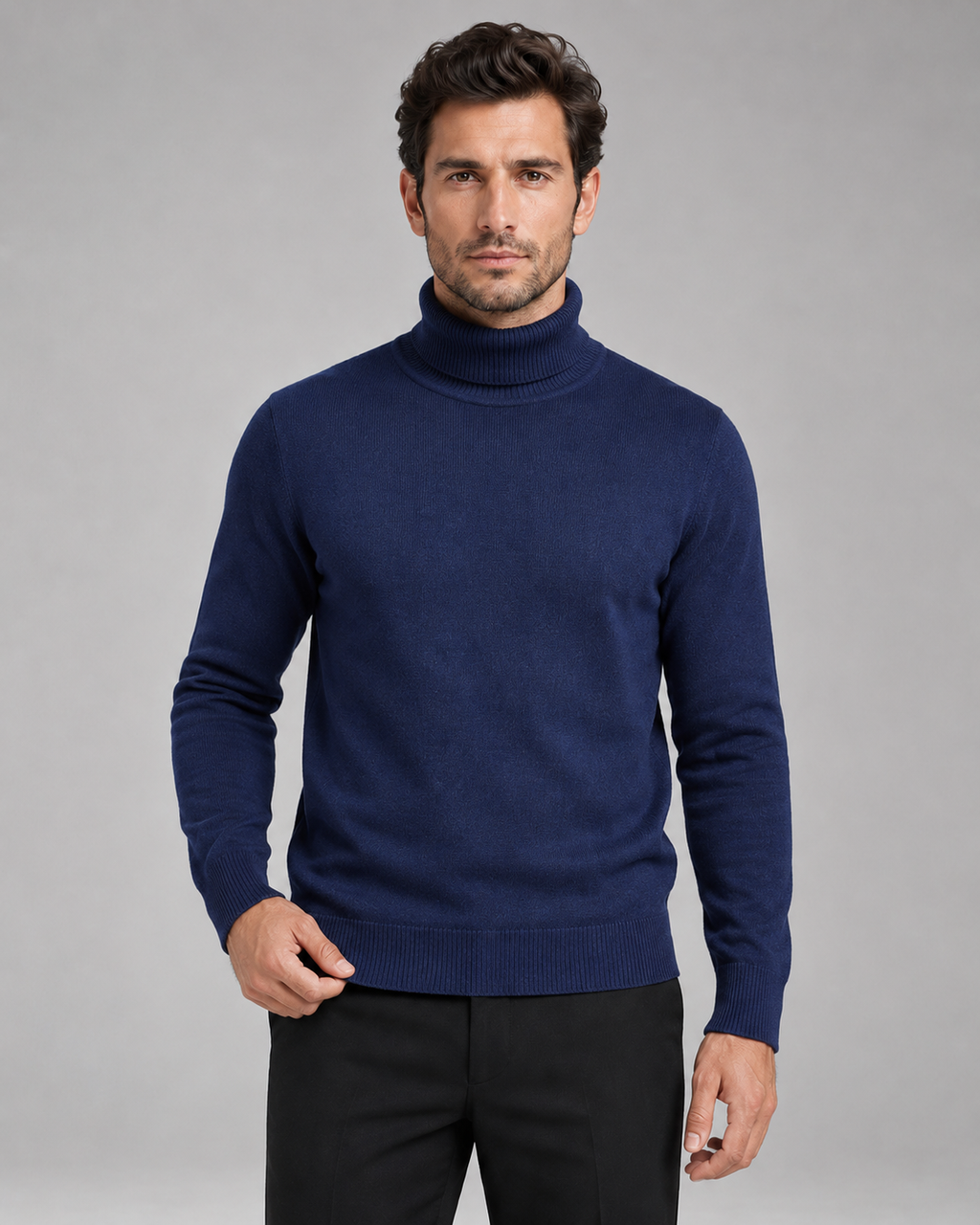 Hudson | Roll Neck Mens Knit Jumper