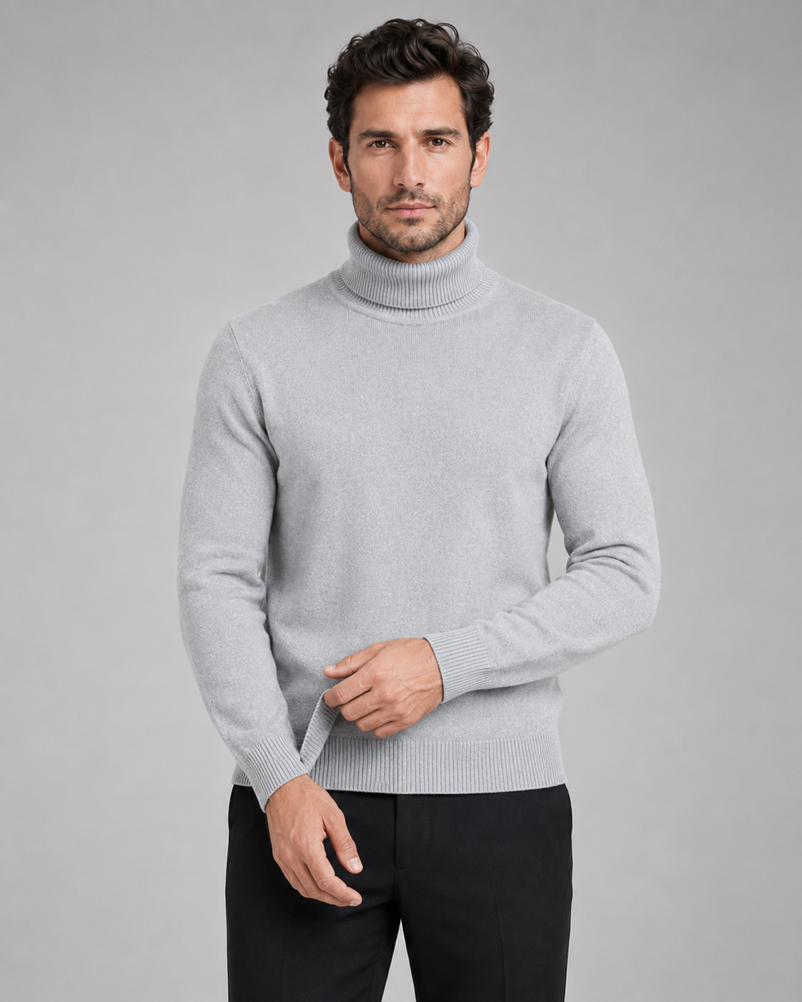 Hudson | Roll Neck Mens Knit Jumper