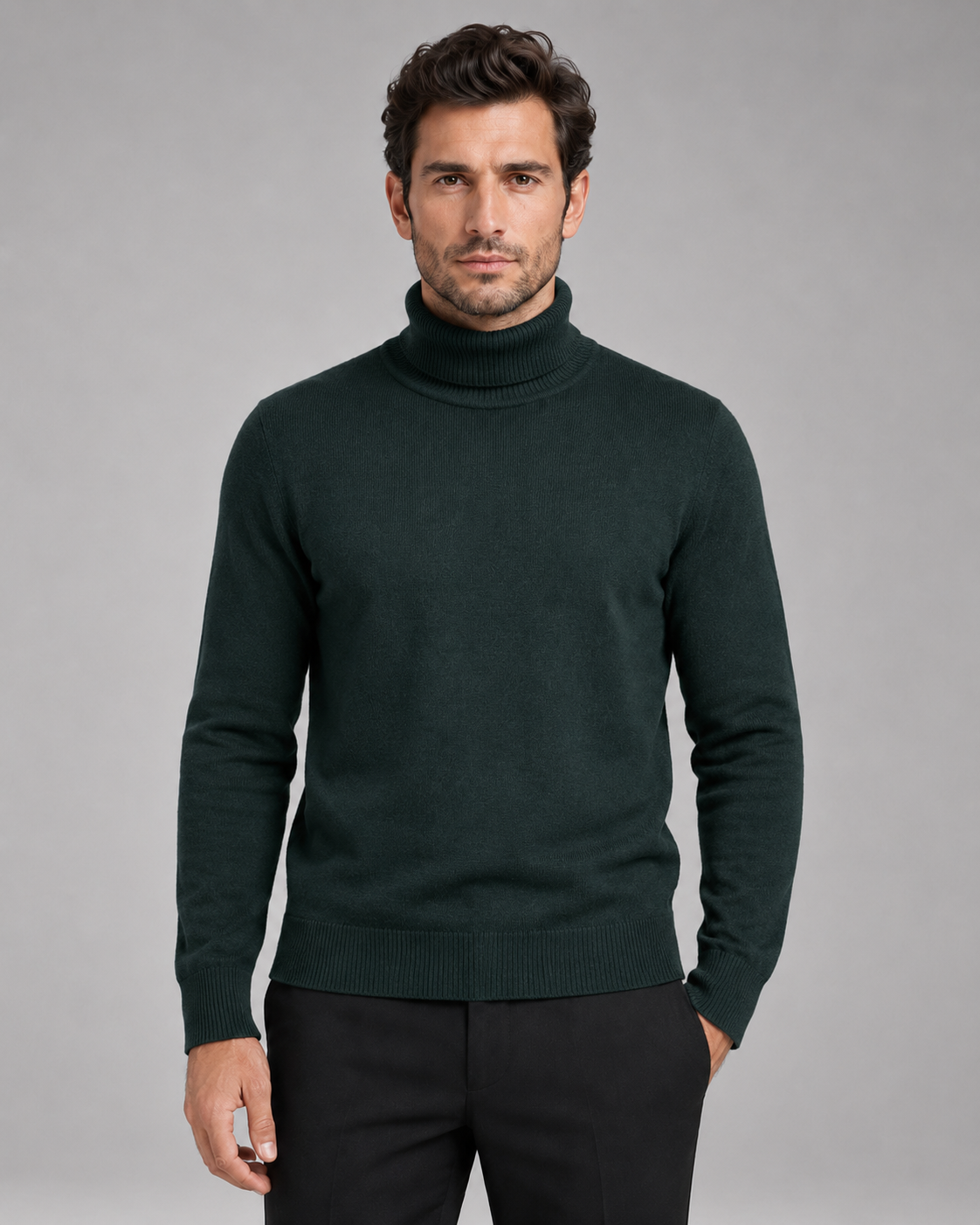 Hudson | Roll Neck Mens Knit Jumper