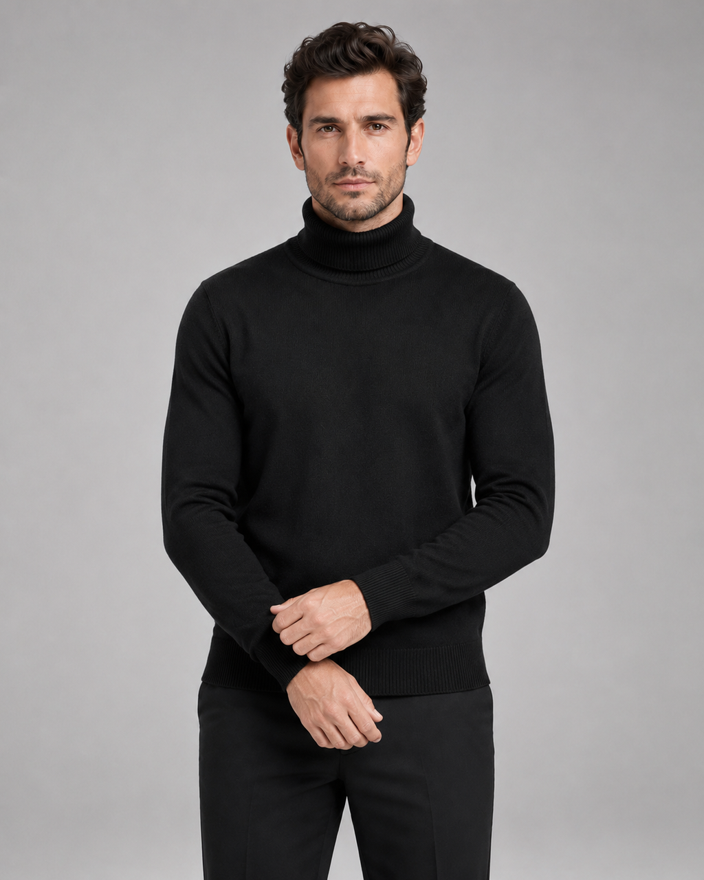 Hudson | Roll Neck Mens Knit Jumper