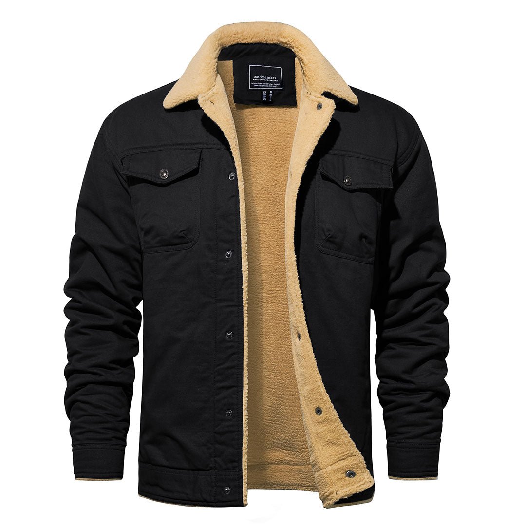 Hudson | Timeless Mens Fleece Jacket with Flap Pockets