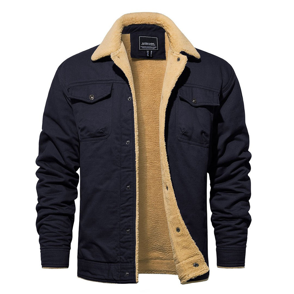 Hudson | Timeless Mens Fleece Jacket with Flap Pockets