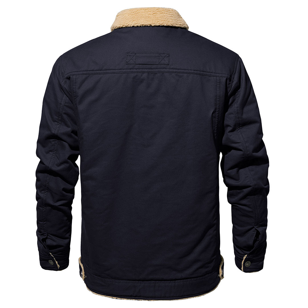 Hudson | Timeless Mens Fleece Jacket with Flap Pockets