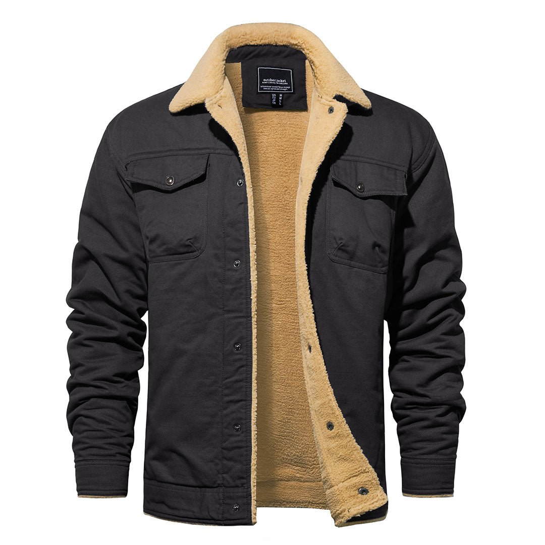 Hudson | Timeless Mens Fleece Jacket with Flap Pockets