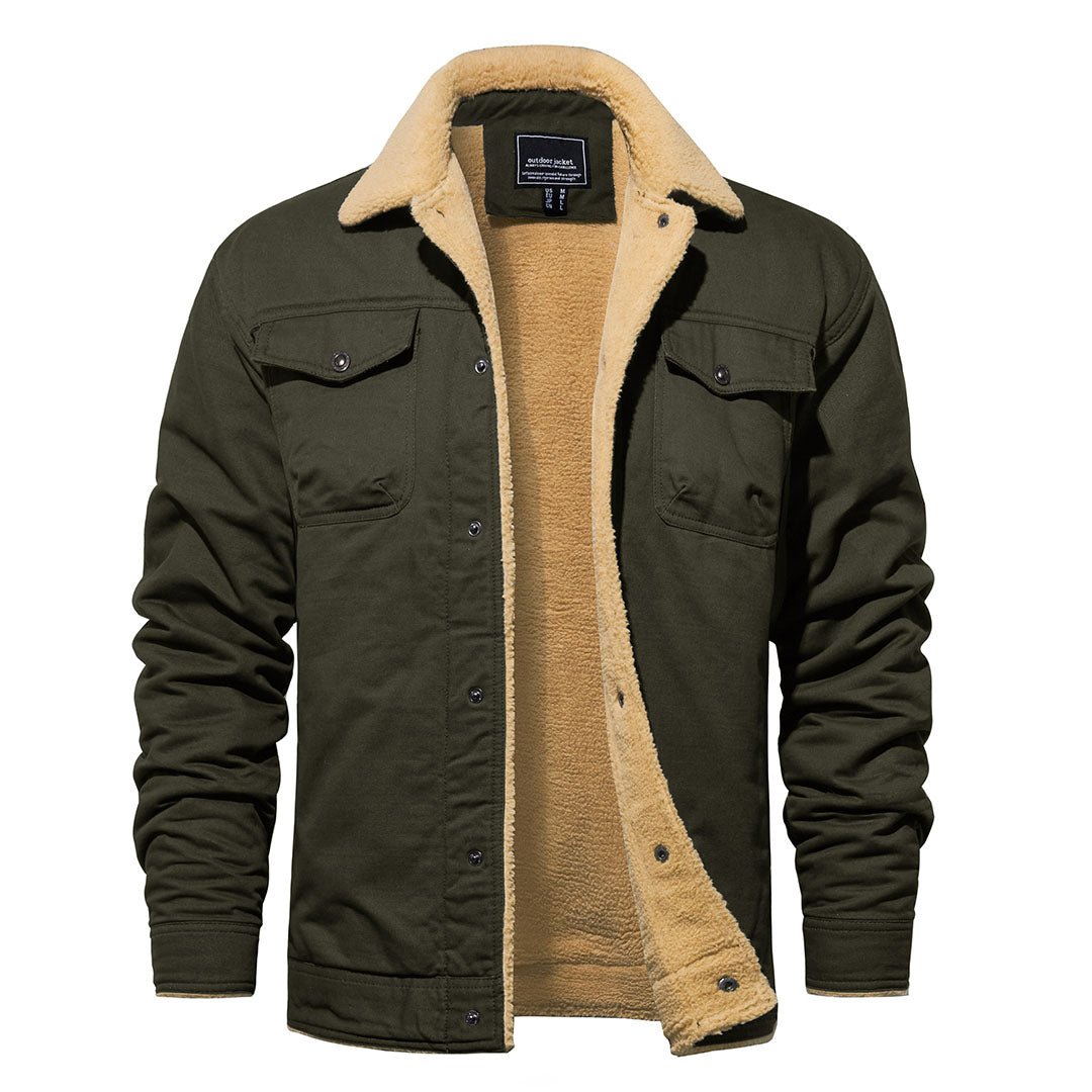 Hudson | Timeless Mens Fleece Jacket with Flap Pockets