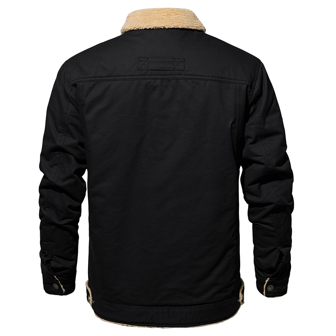 Hudson | Timeless Mens Fleece Jacket with Flap Pockets