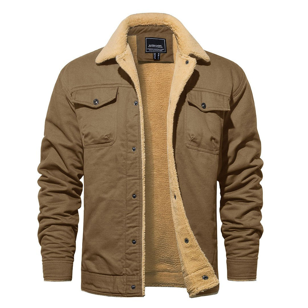 Hudson | Timeless Mens Fleece Jacket with Flap Pockets